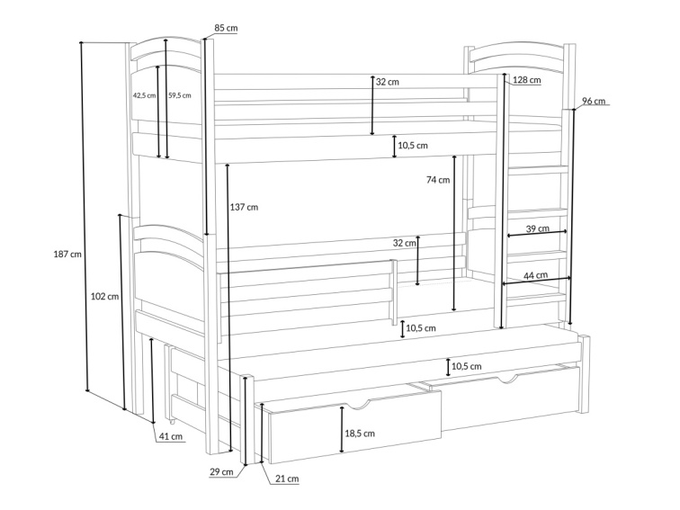 Patrová postel Aurelia