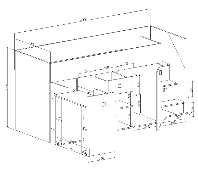 Patrová postel Toledo 3