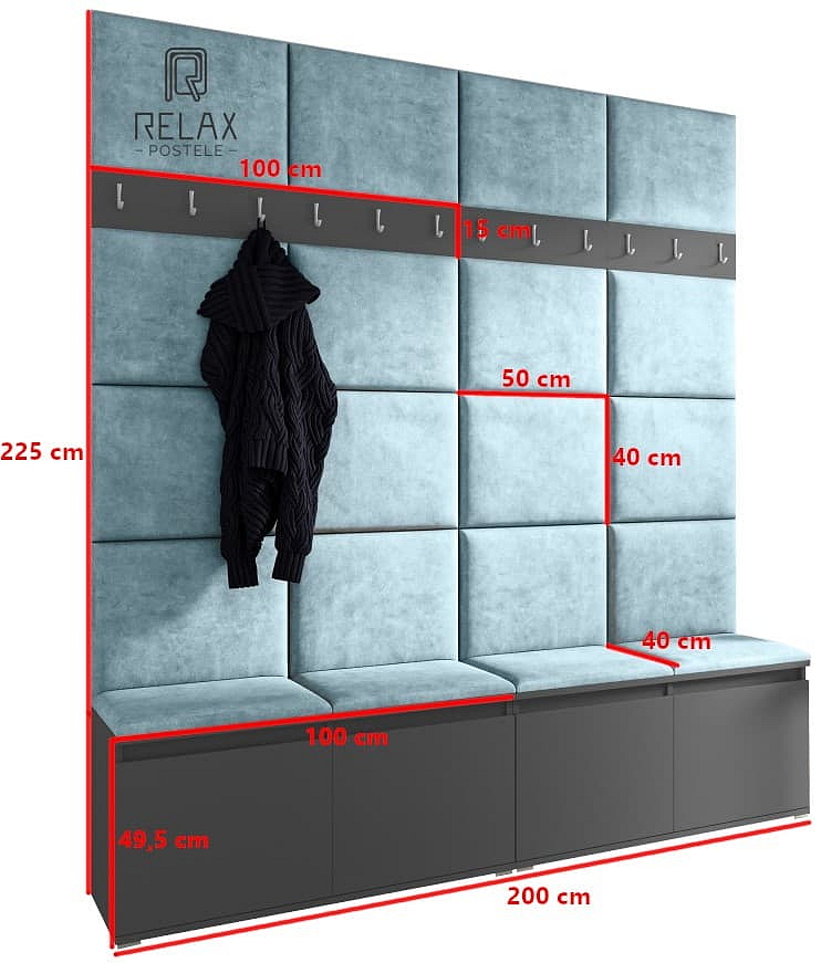 Předsíňová stěna Emi 4 - grafit
