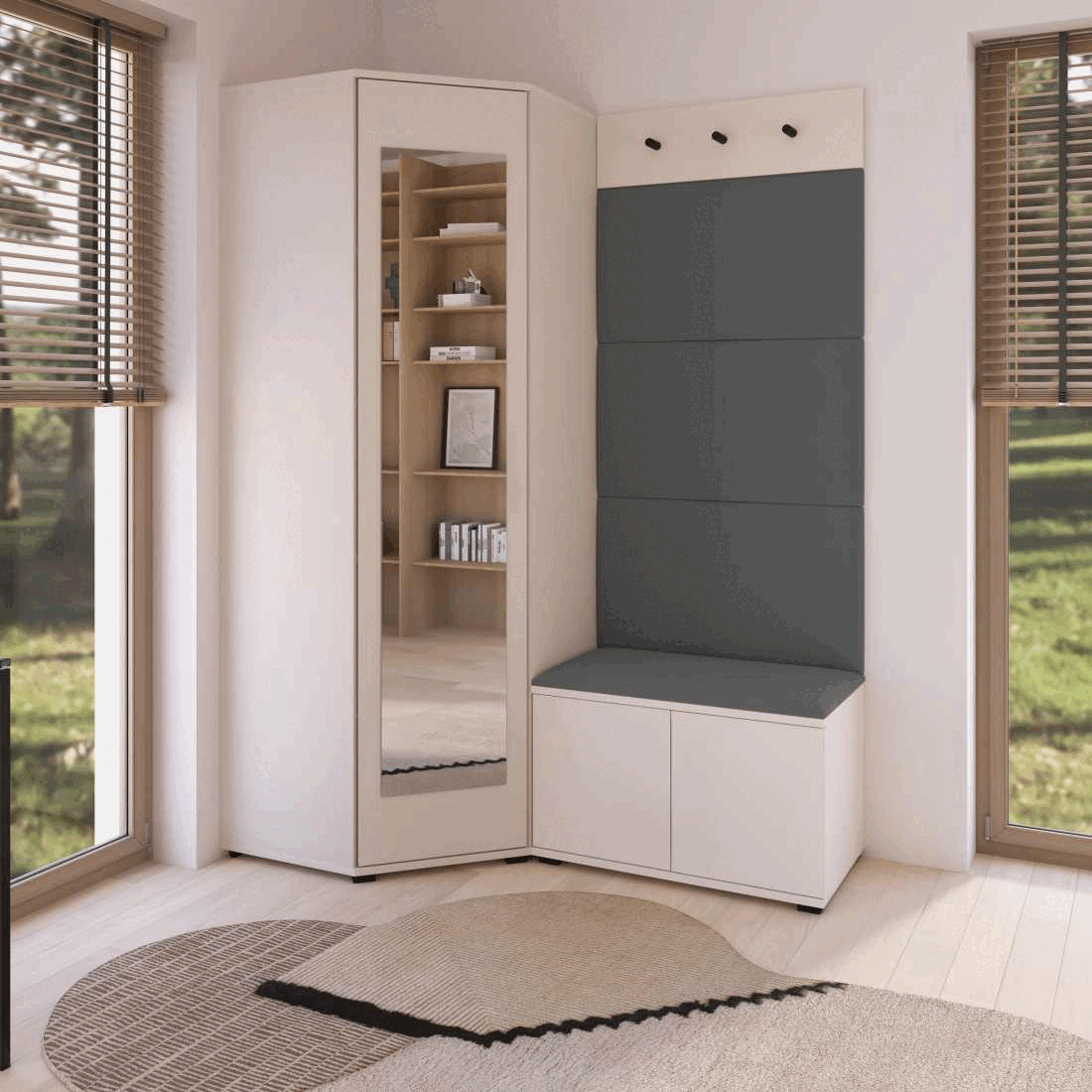 Předsíňová stěna Emi 21 - bílá