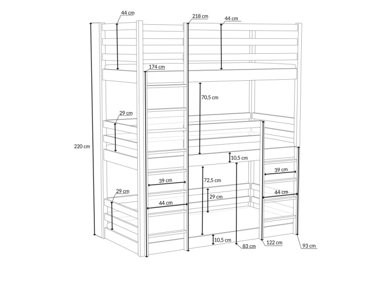 Patrová postel Aurelia