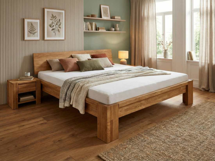 Dubová manželská postel Montana