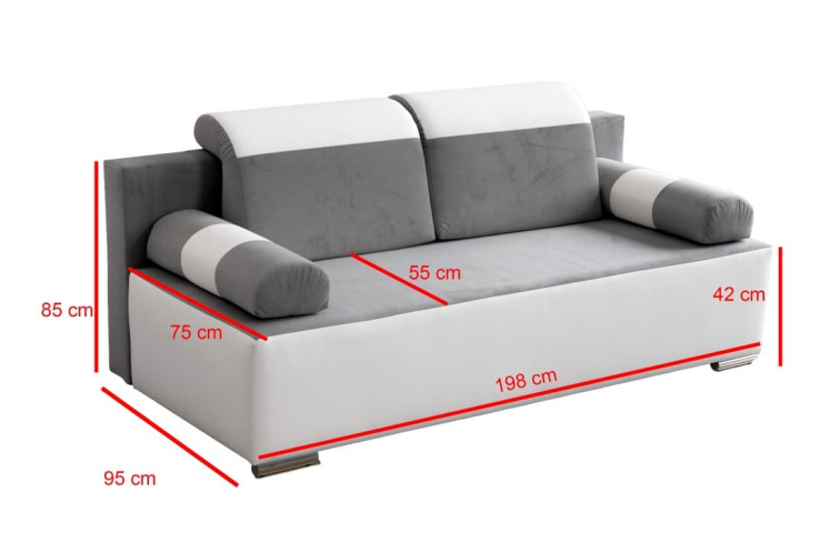 Rozkládací pohovka Iddo - Lux 11/Soft 15