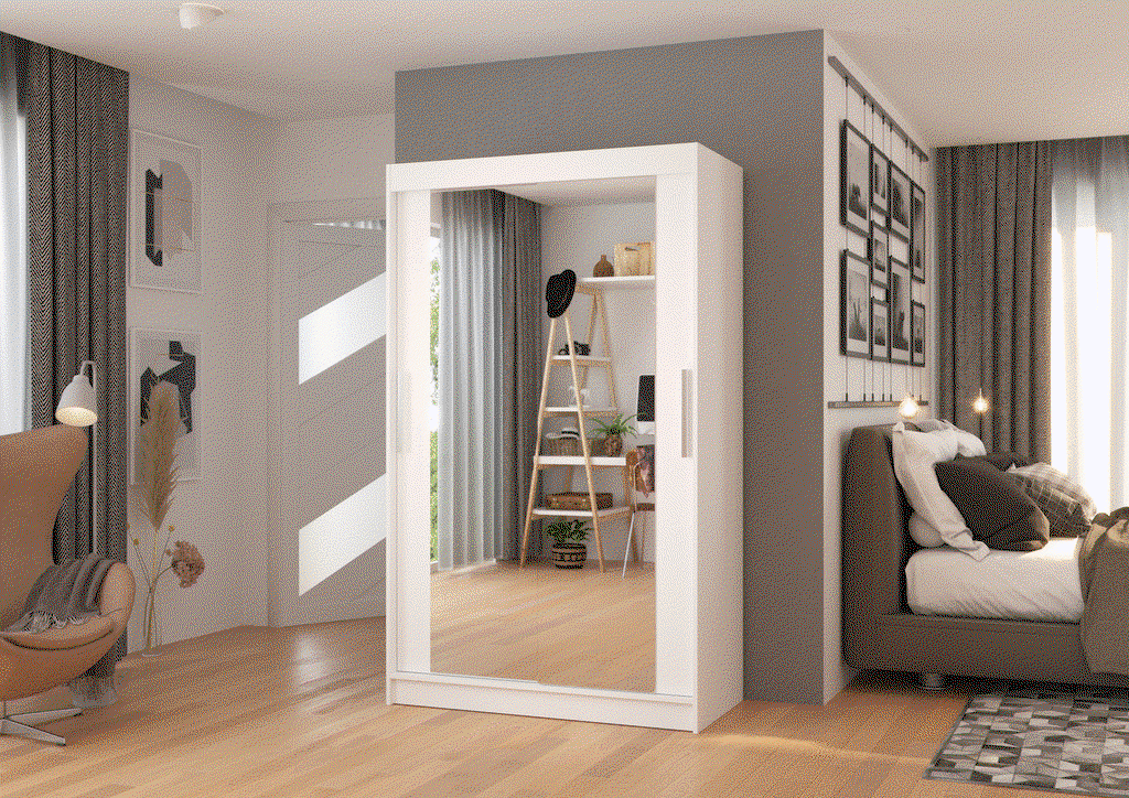 Šatní skříň s posuvnými dveřmi Tibago - 120 cm
