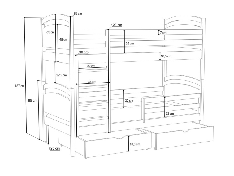 Patrová postel Aurelia