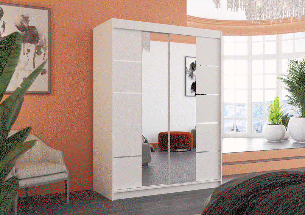 Šatní skříň s posuvnými dveřmi Nordic - 150 cm