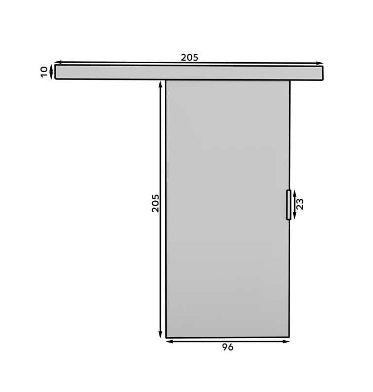 Posuvné dveře Pixi - 96 cm