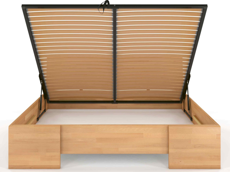Zvýšená postel s úložným prostorem z masivu buk Hessler