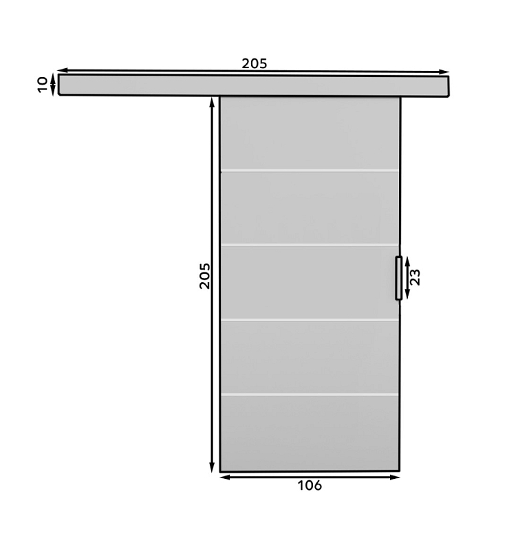 Posuvné dveře Biella - 106 cm