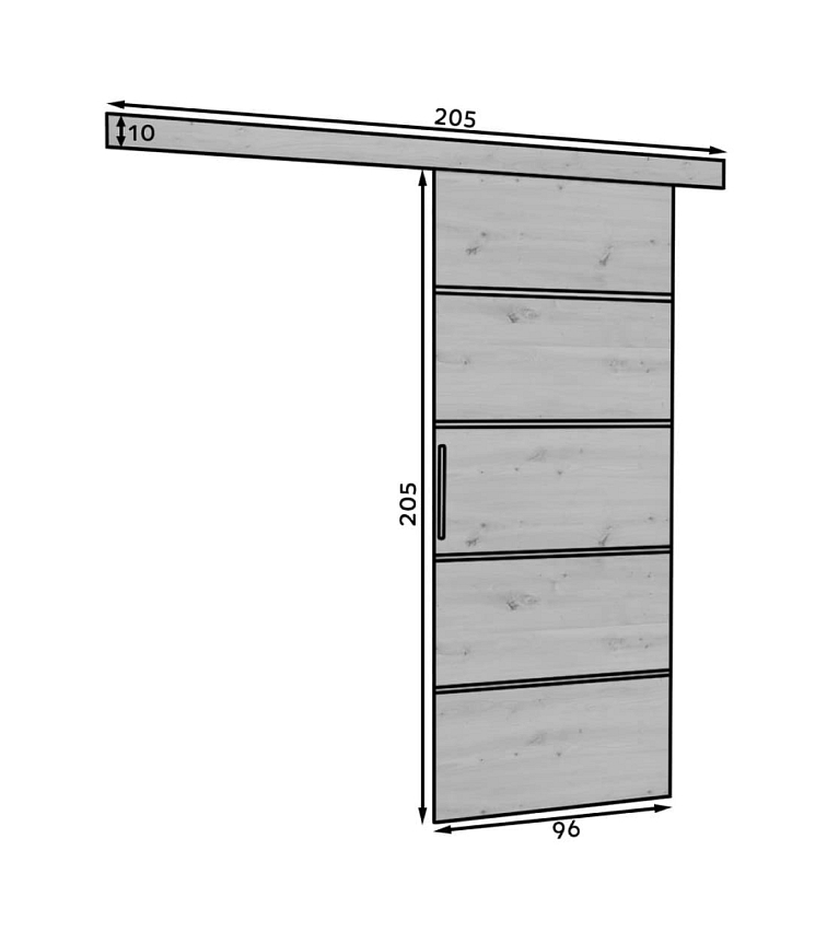Posuvné dveře Tony - 96 cm