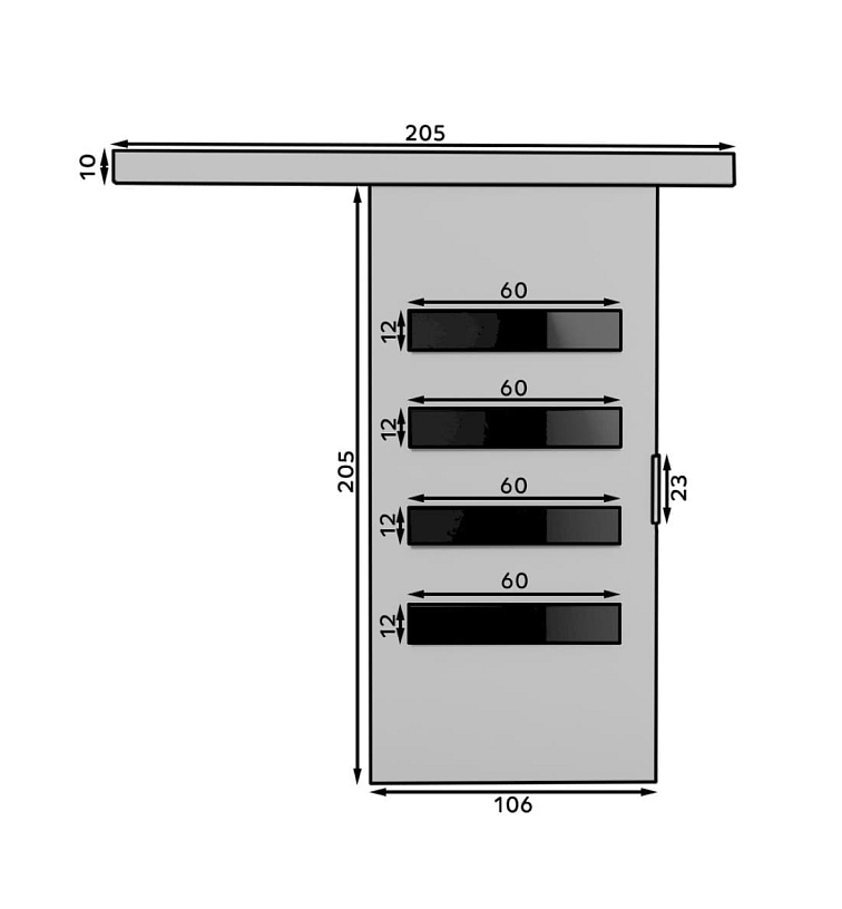 Posuvné dveře Forli - 106 cm