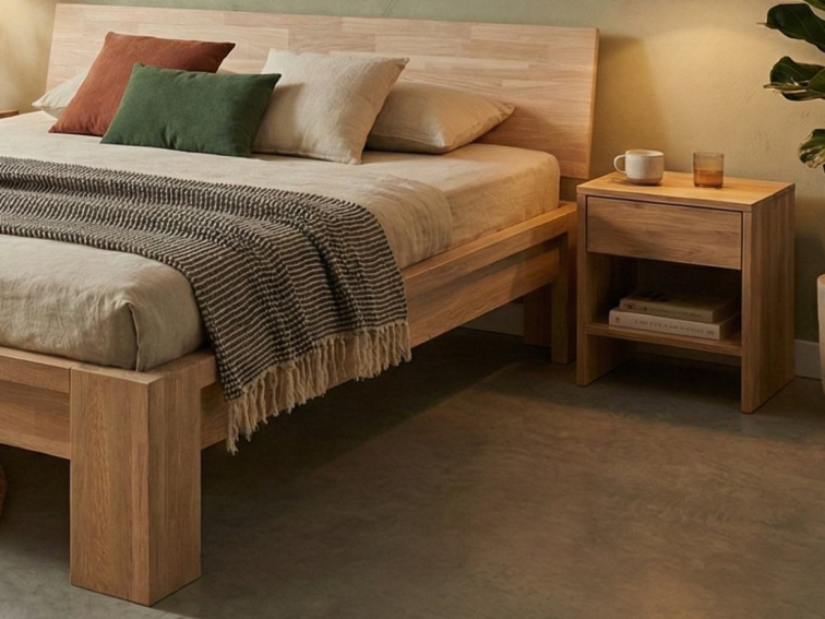 Dubová manželská postel Montana Sonoma