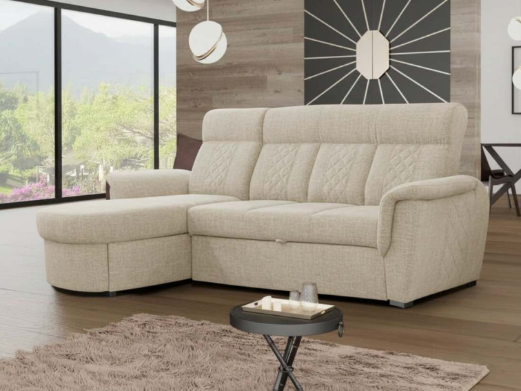 Rozkládací sedací souprava do L Boston - béžová