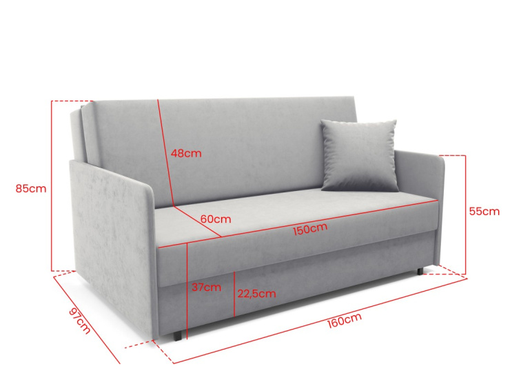Rozkládací pohovka Falko long - Kronos 01