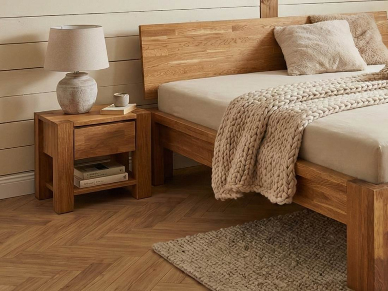 Dubová manželská postel Montana Rustika