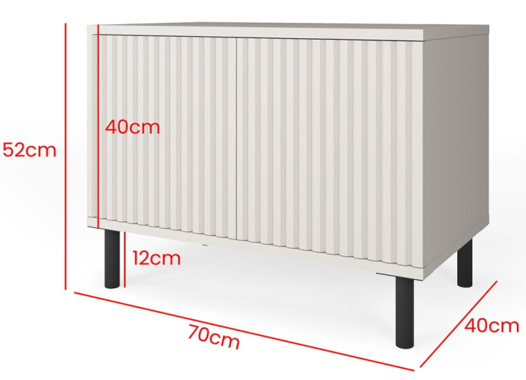 Botník Rayo 70 cm - na nožkách