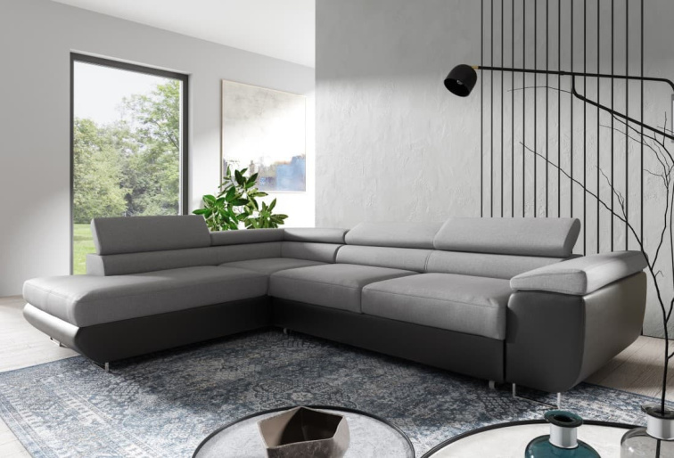 Sedací souprava Isabella - Sawana 21/Eko kůže černá