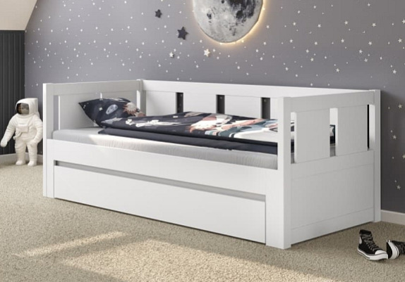 Rozkládací postel Relax - 90-180x200 - masiv borovice natur