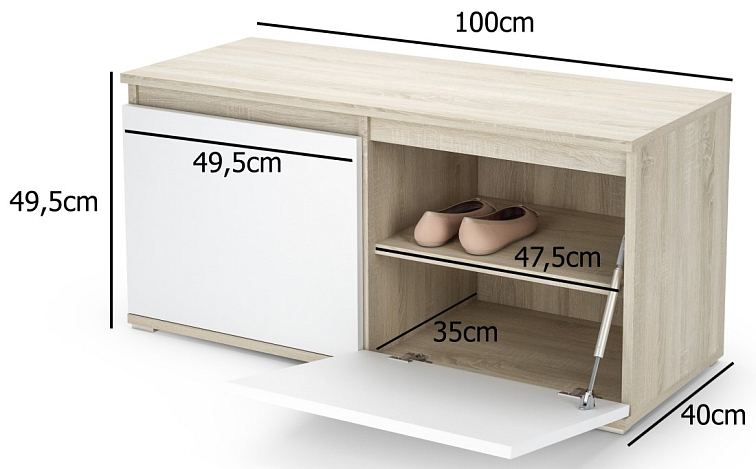 Předsíňová stěna Emi 22 - bílá