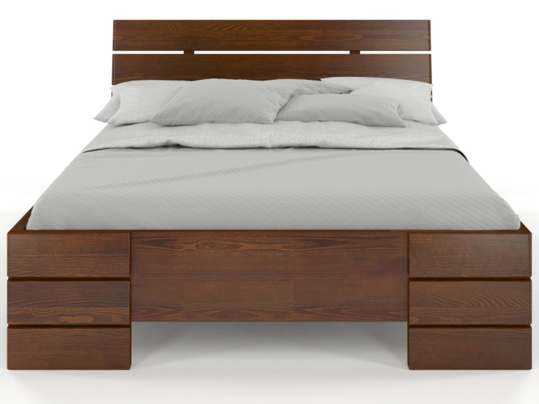 Prodloužená postel z masivu borovice Sandemo