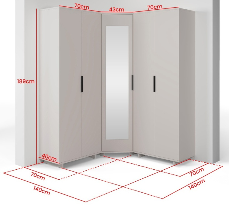 Předsíňová stěna Emi 21 - bílá