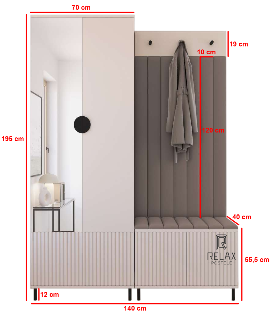 Předsíňová stěna Emi 21 - bílá