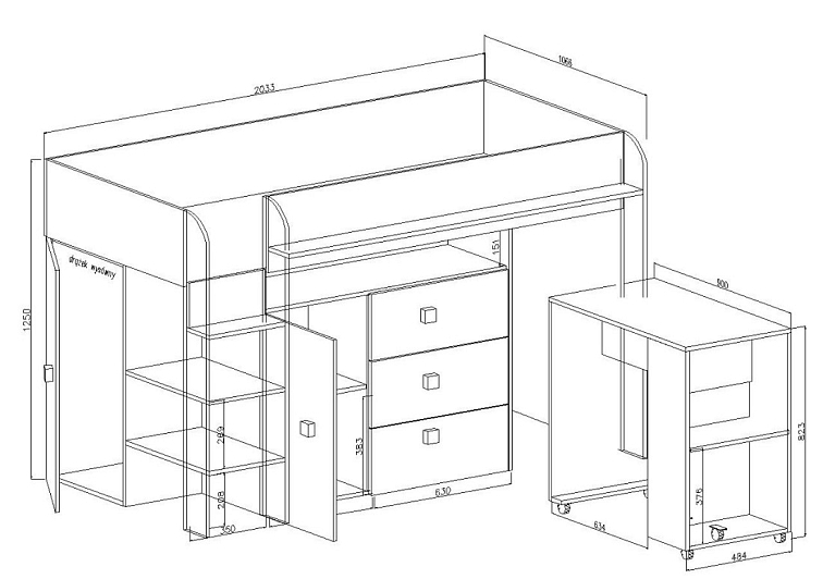 Patrová postel Toledo 1
