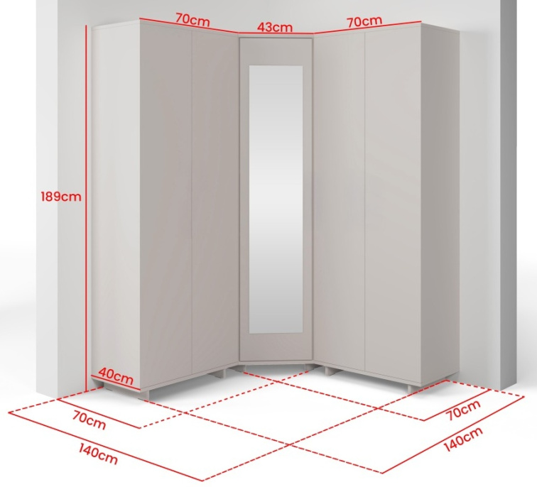 Předsíňová stěna Emi 21 - bílá