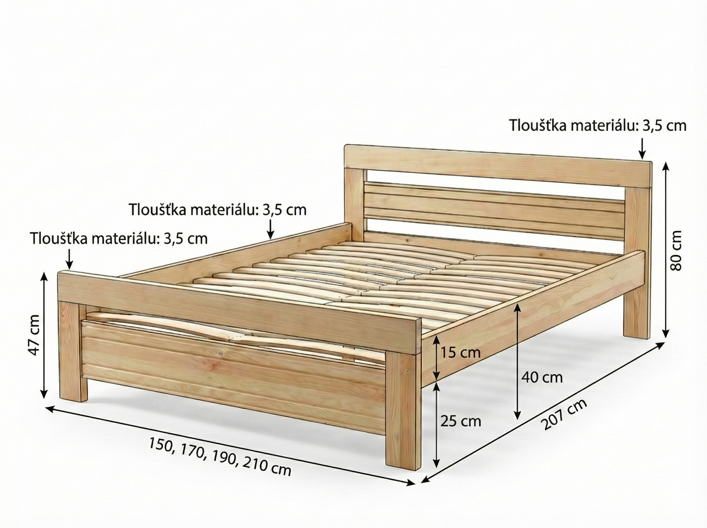 Manželská postel Savona