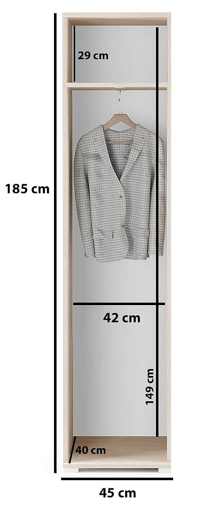Předsíňová stěna Emi 29 - grafit