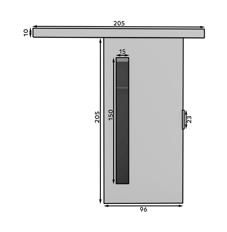 Posuvné dveře Gela - 96 cm