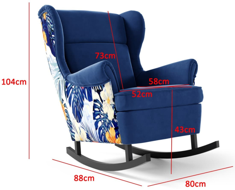 Houpací křeslo Lorenzo - Šedá