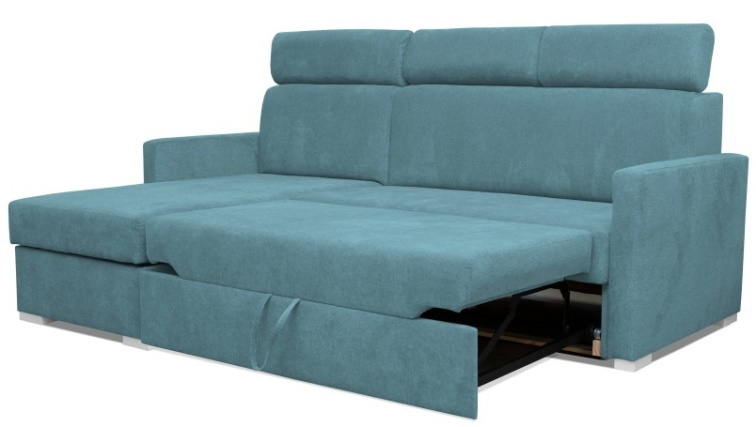 Rozkládací sedací souprava do L - Hugo mini - šedá