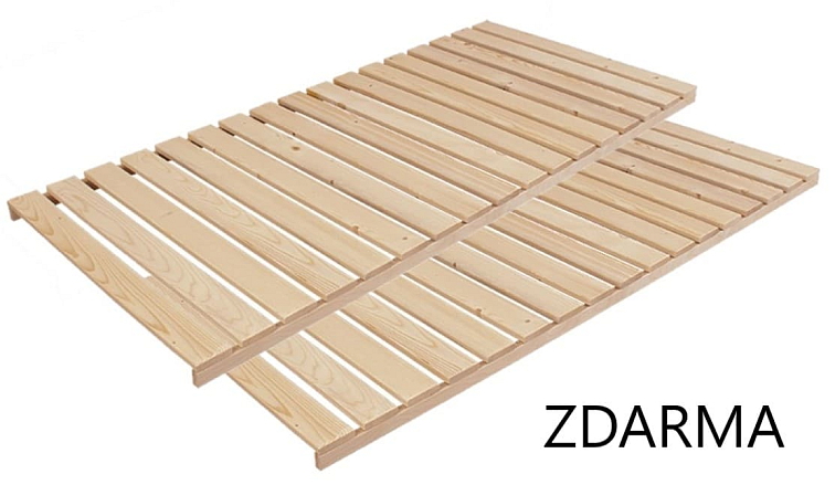 Dubová postel Rustika + matrace + rošty zdarma