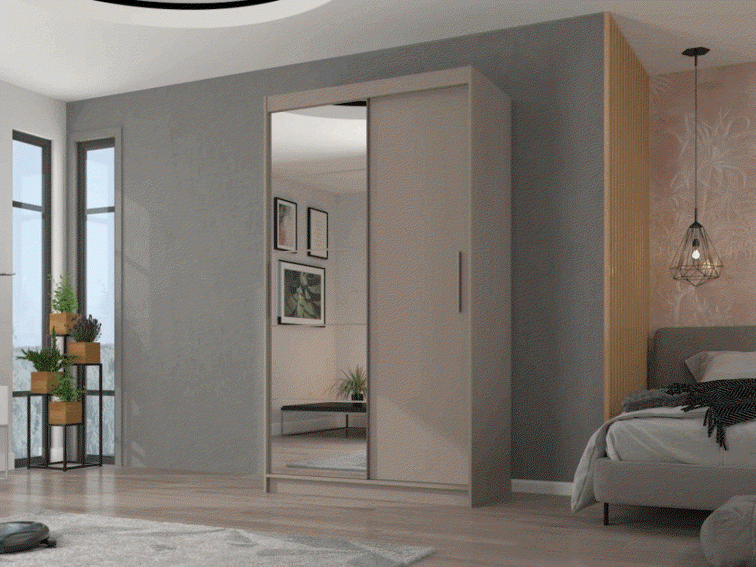 Šatní skříň s posuvnými dveřmi Esti - 120 cm