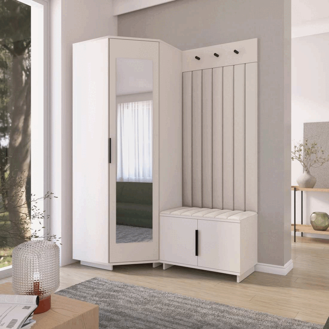 Předsíňová stěna Emi 21 - bílá