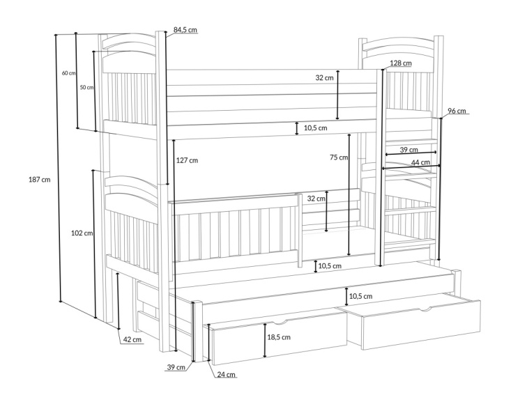 Patrová postel Aurelia