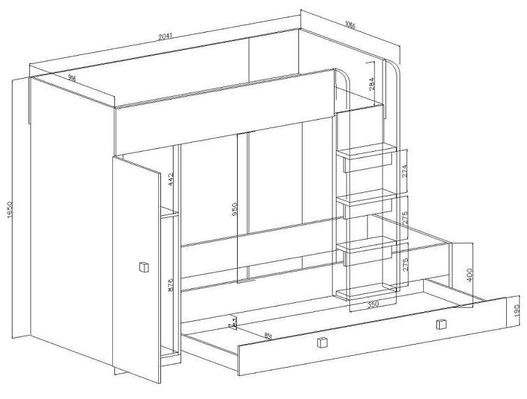 Patrová postel Toledo 2
