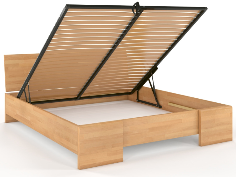 Zvýšená postel s úložným prostorem z masivu buk Hessler