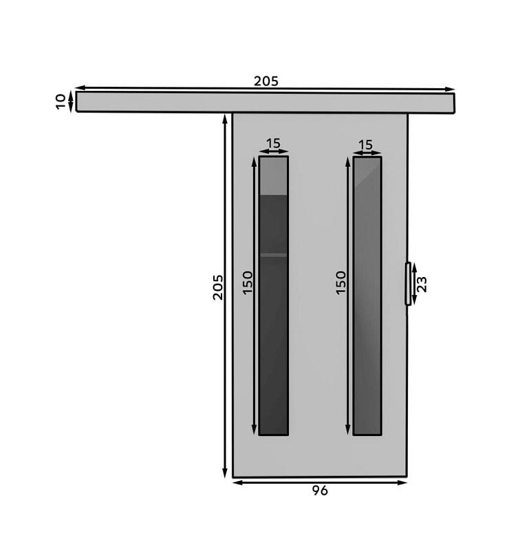 Posuvné dveře Hers - 96 cm