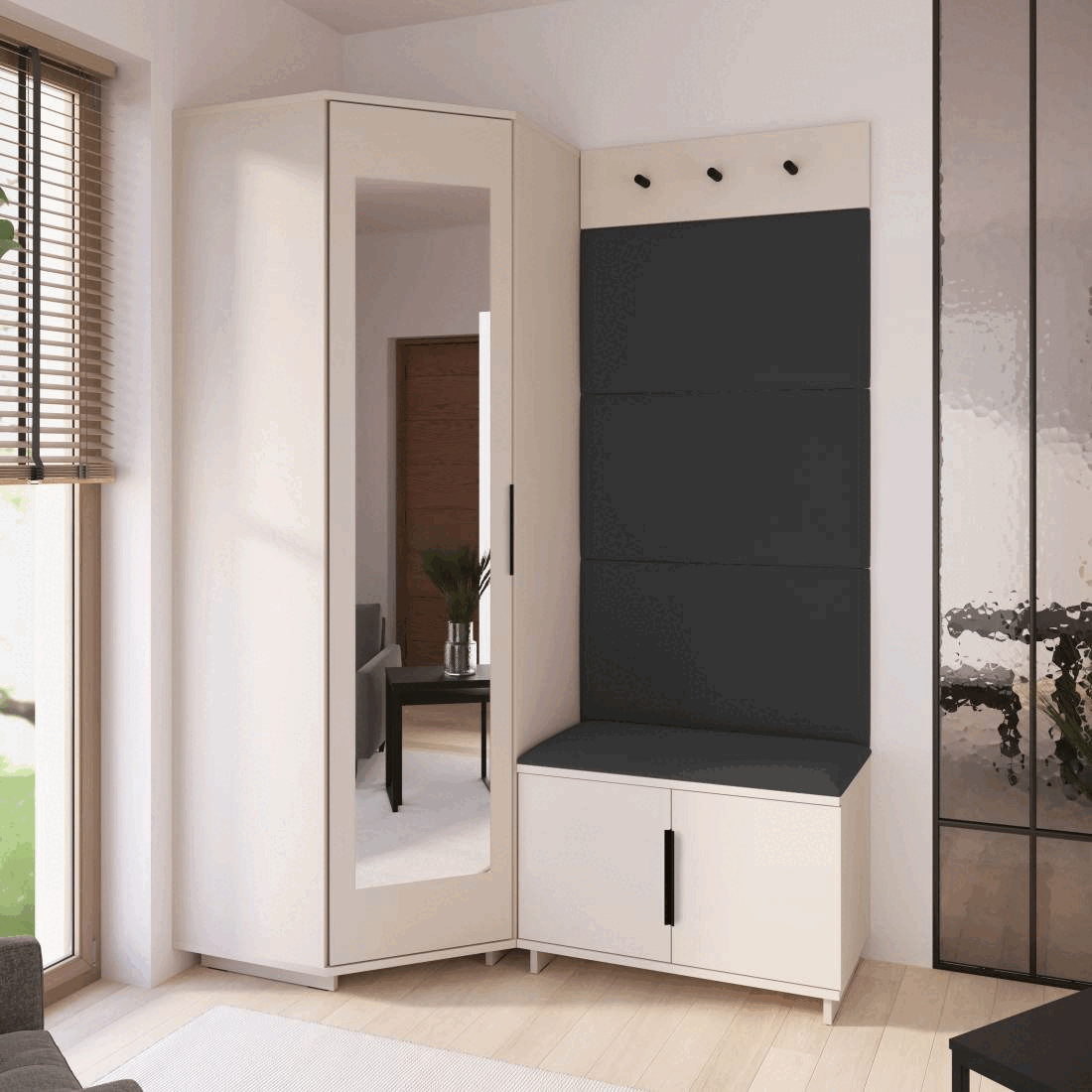 Předsíňová stěna Emi 21 - bílá