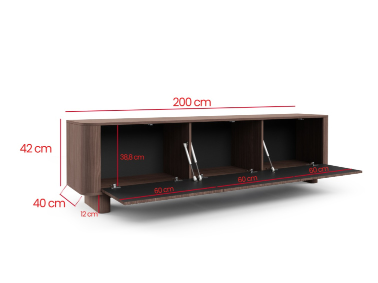 TV stolek Trenza 200 cm - Ořech