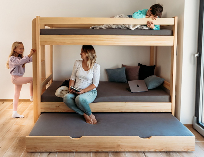 Patrová postel Max 2 - masiv borovice