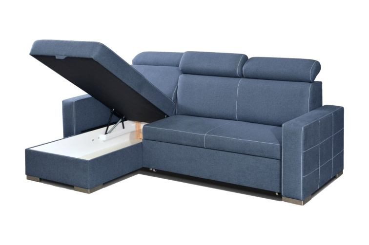 Rozkládací sedací souprava do L - Holly - šedá