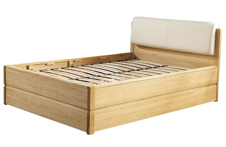 Postel s úložným prostorem Atlanta - dub přírodní + matrace zdarma