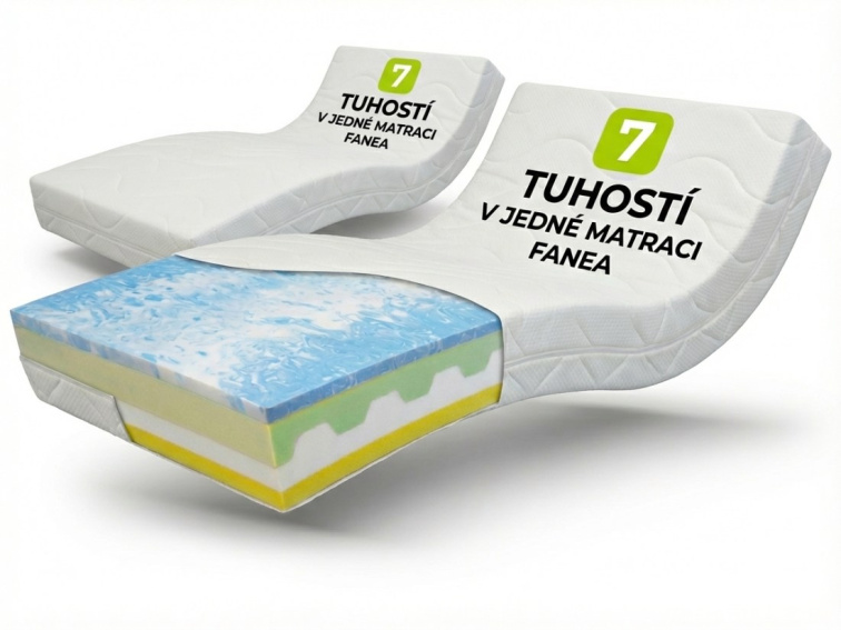 Dubová postel Rustika + matrace + rošty zdarma