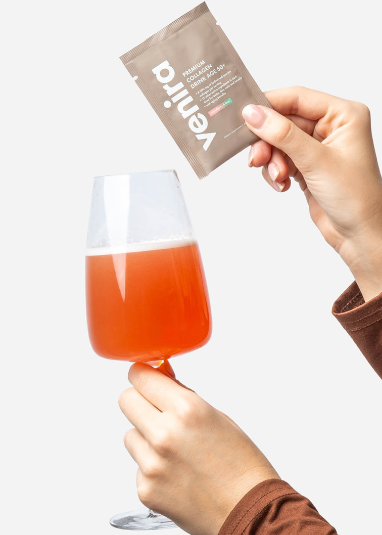 VENIRA PREMIUM kolagenový drink pro vlasy, nehty a pleť, age 50+ - vzorek
