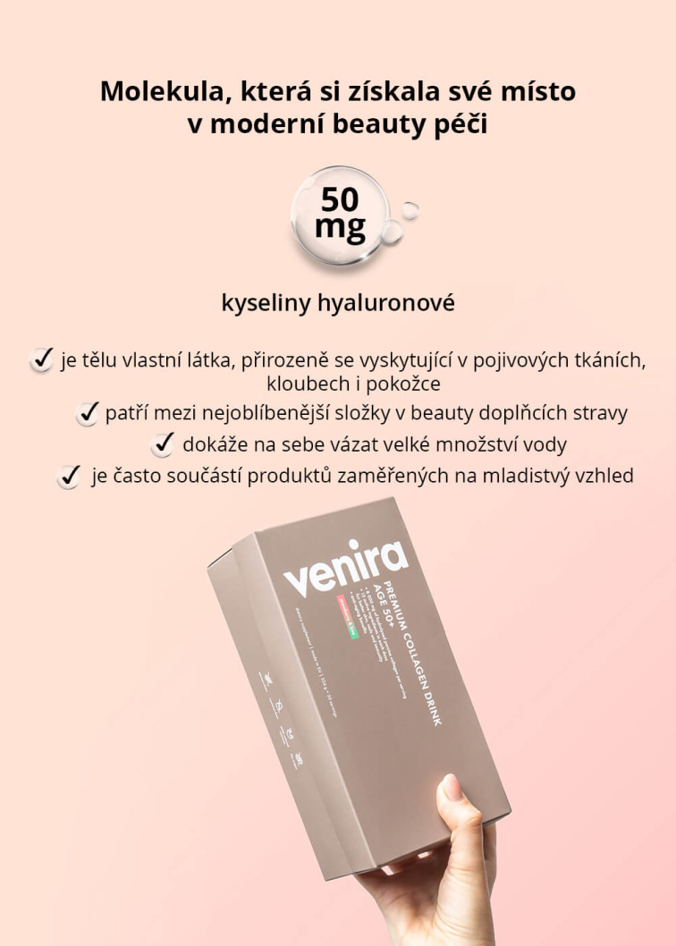 VENIRA PREMIUM kolagenový drink pro vlasy, nehty a pleť, age 50+