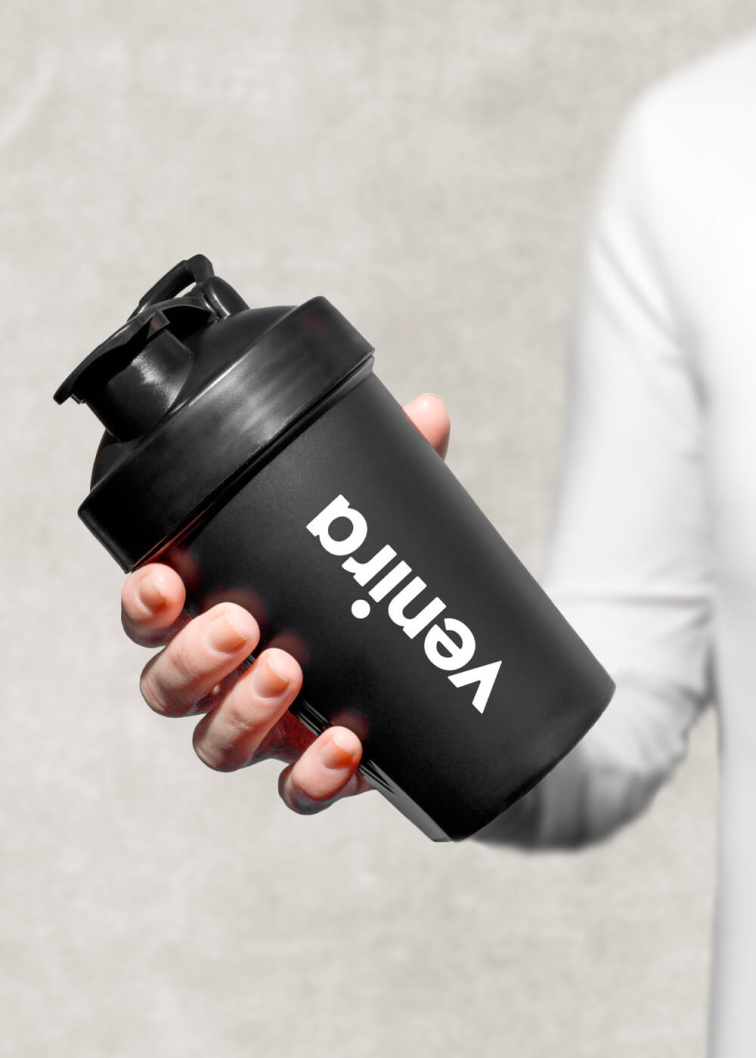 VENIRA shaker PRO s poutkem, černý