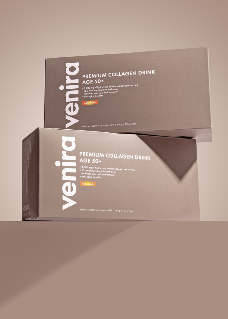 VENIRA PREMIUM kolagenový drink pro vlasy, nehty a pleť, age 50+
